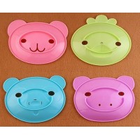 cheap wholesale lovely bear shape shower plastic soap dish sh006